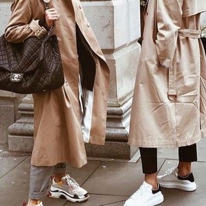 Classic Double Breasted London Fog Trench Coat